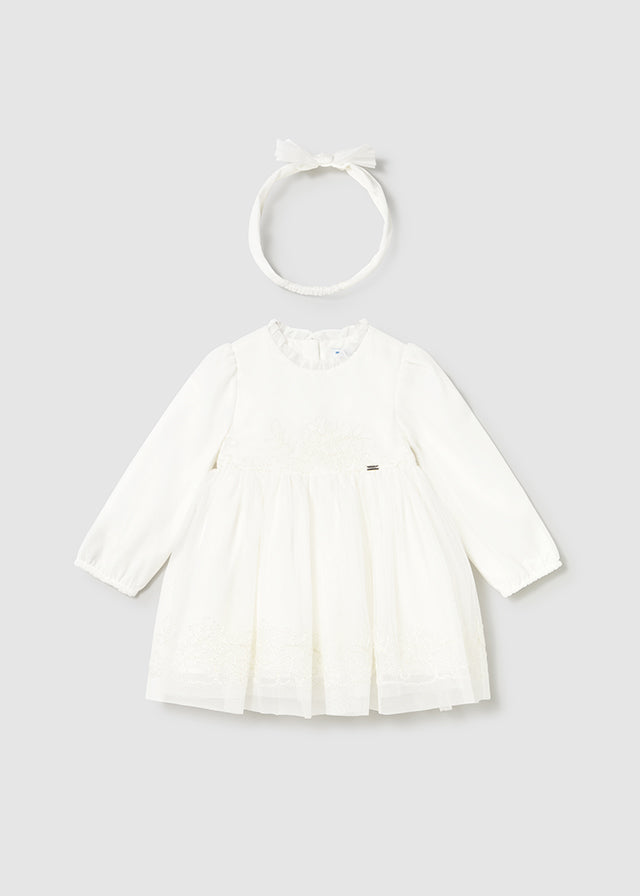 Vestito cerimonia tulle ricam