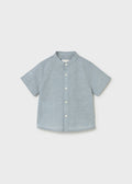 Camicia m/c lino collo corean