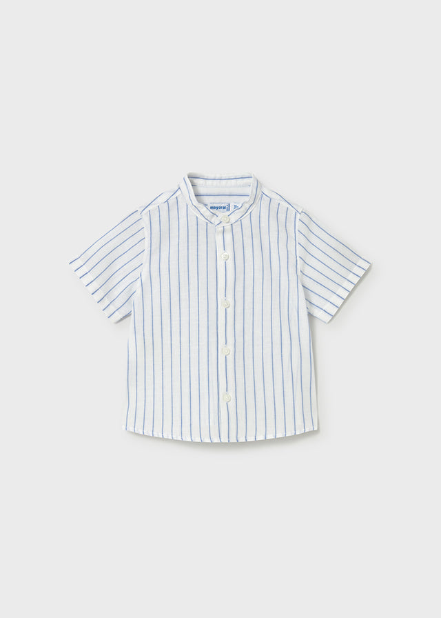 Camicia m/c lino collo corean