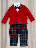 Completo neonato con pantalone lungo e giacchina doppio petto