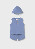 Compl. pantalone corto e capp