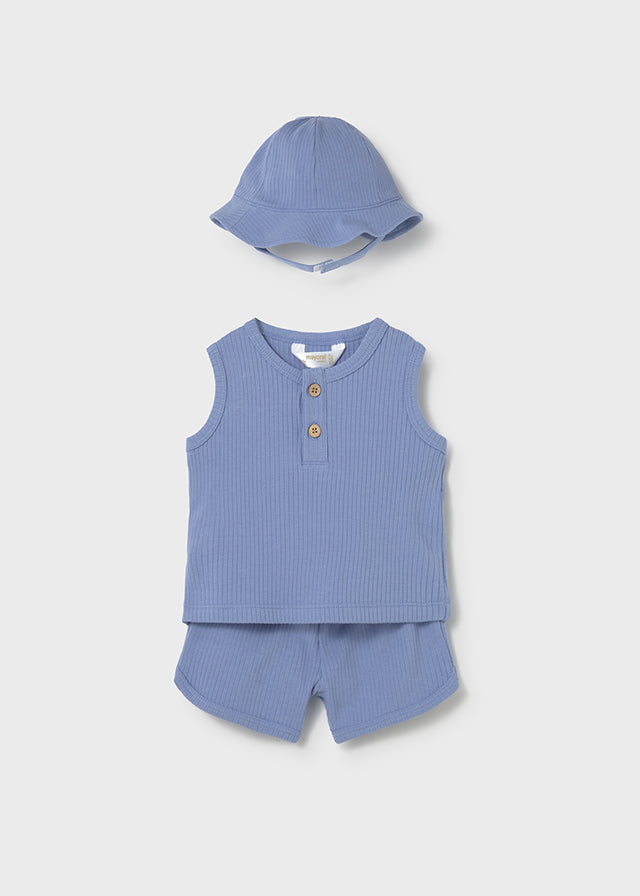 Compl. pantalone corto e capp