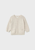 Cardigan tricot girocollo