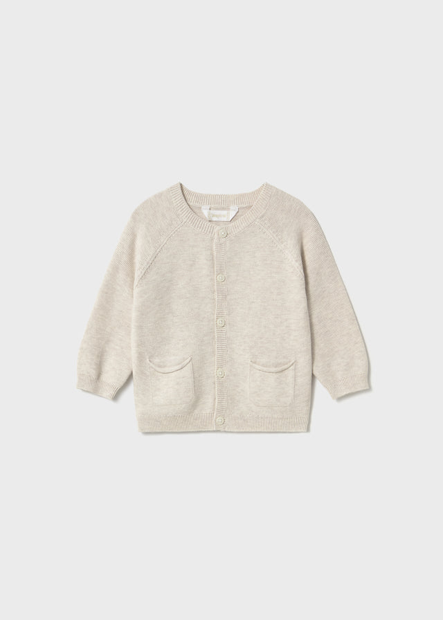 Cardigan tricot girocollo