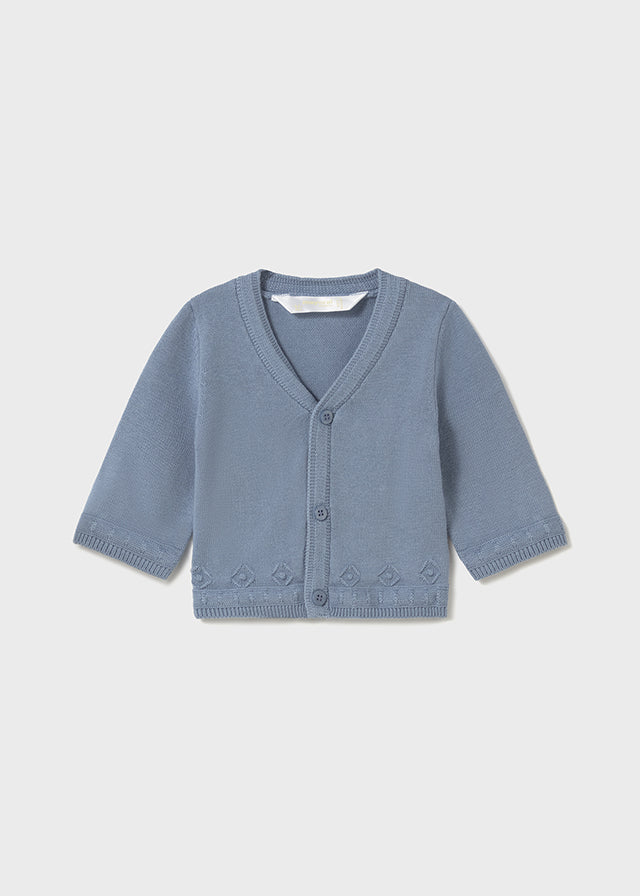 Cardigan collo a v tricot