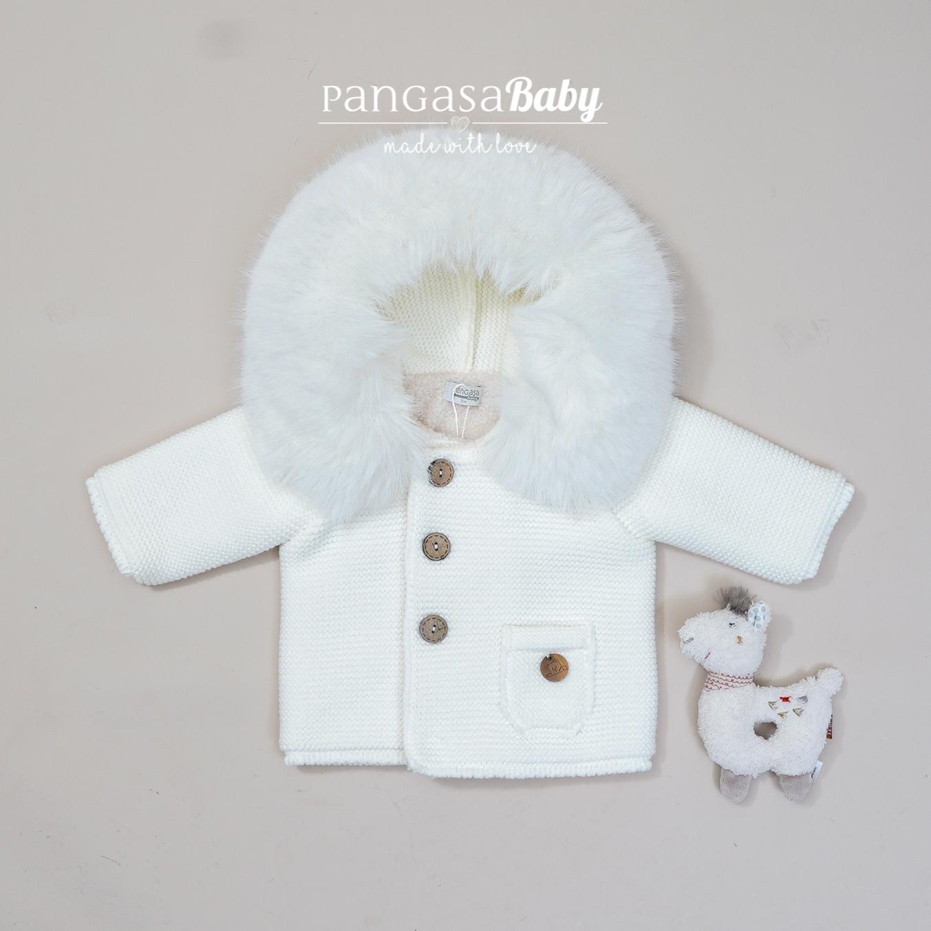 Cappottino con collo di pelliccia amovibile