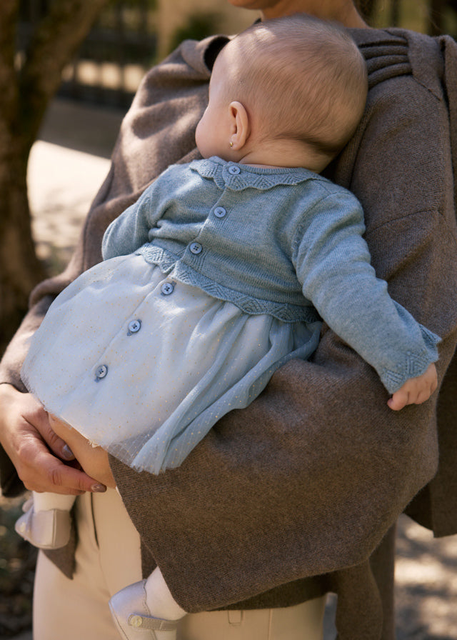 Vestito tricot e tulle