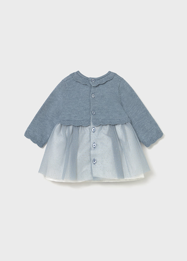 Vestito tricot e tulle