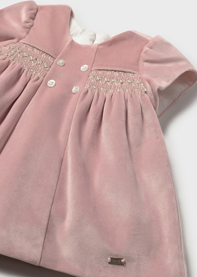 Vestito velluto m/c