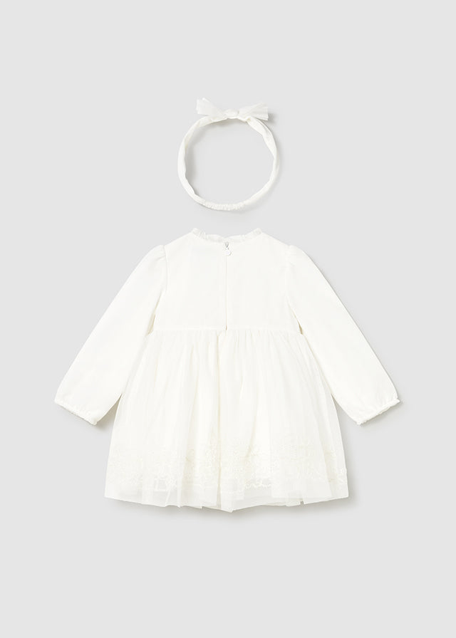 Vestito cerimonia tulle ricam