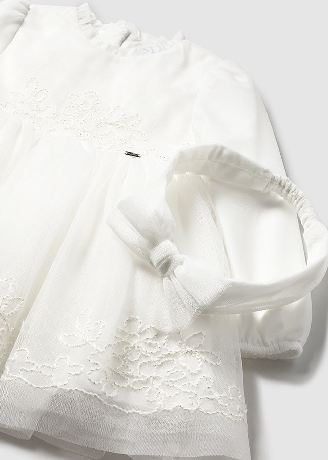 Vestito cerimonia tulle ricam
