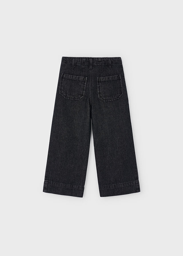 Pantalone denim wide leg