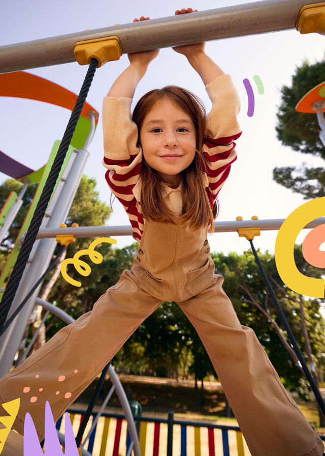 Salopette twill delavè