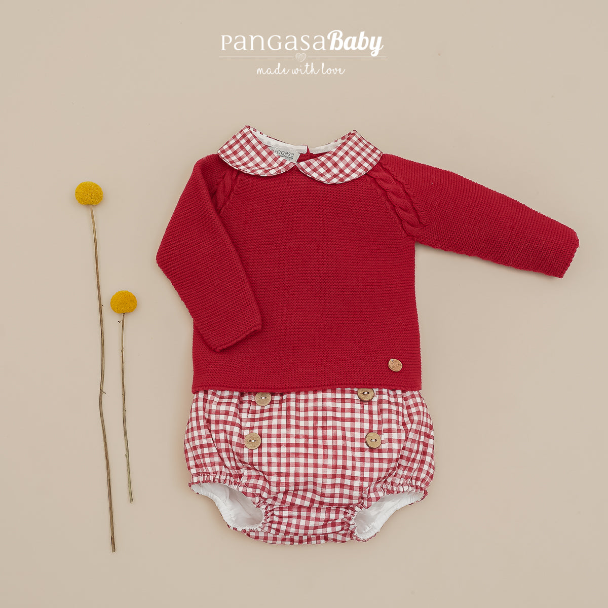 Completo 2 pz con maglia e pantaloncino a quadri