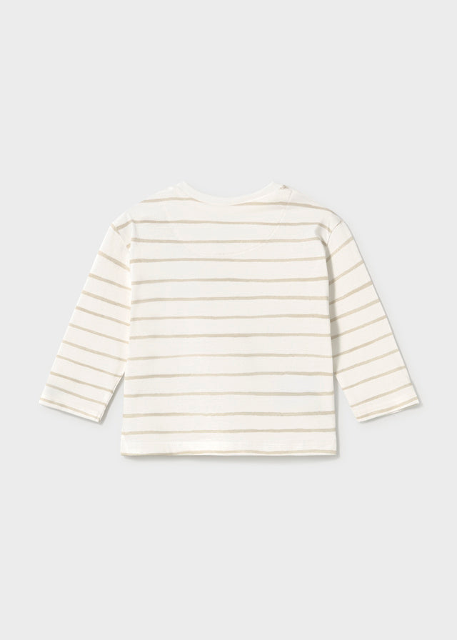 Maglietta m/l righe e print