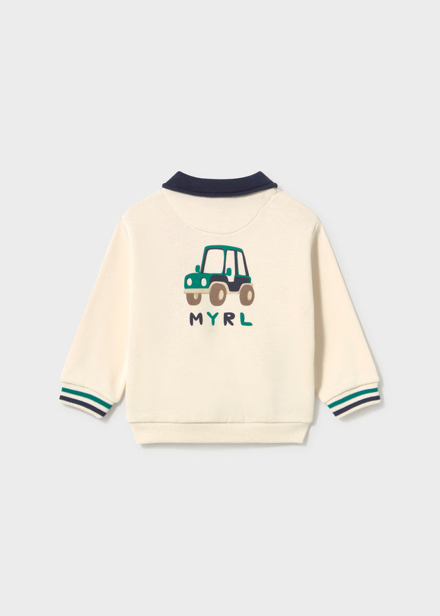 Pullover con collo polo