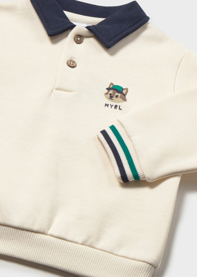 Pullover con collo polo