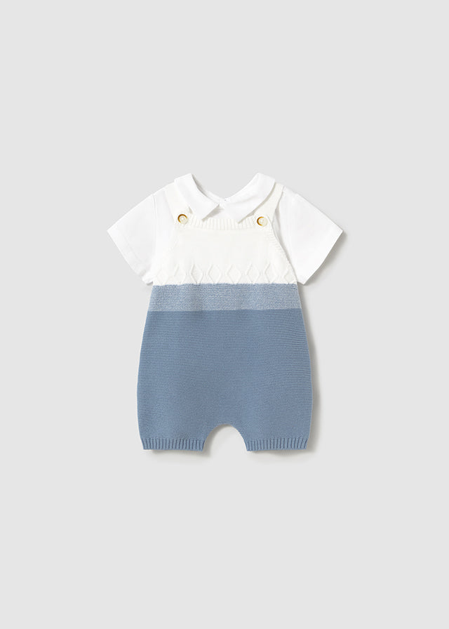 Completo salopette tricot