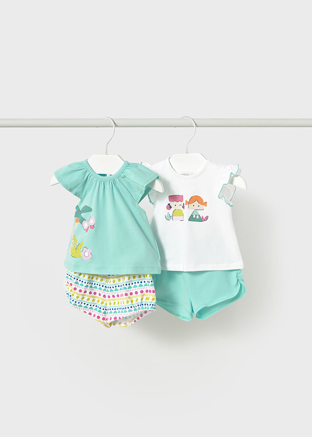 Completi con pantaloncino corto in cotone