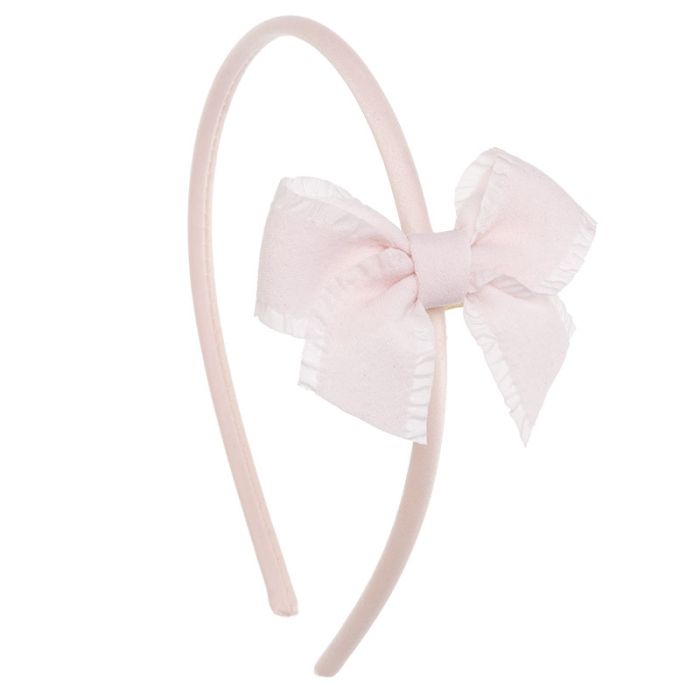 Cerchietto con fiocco largo in raso