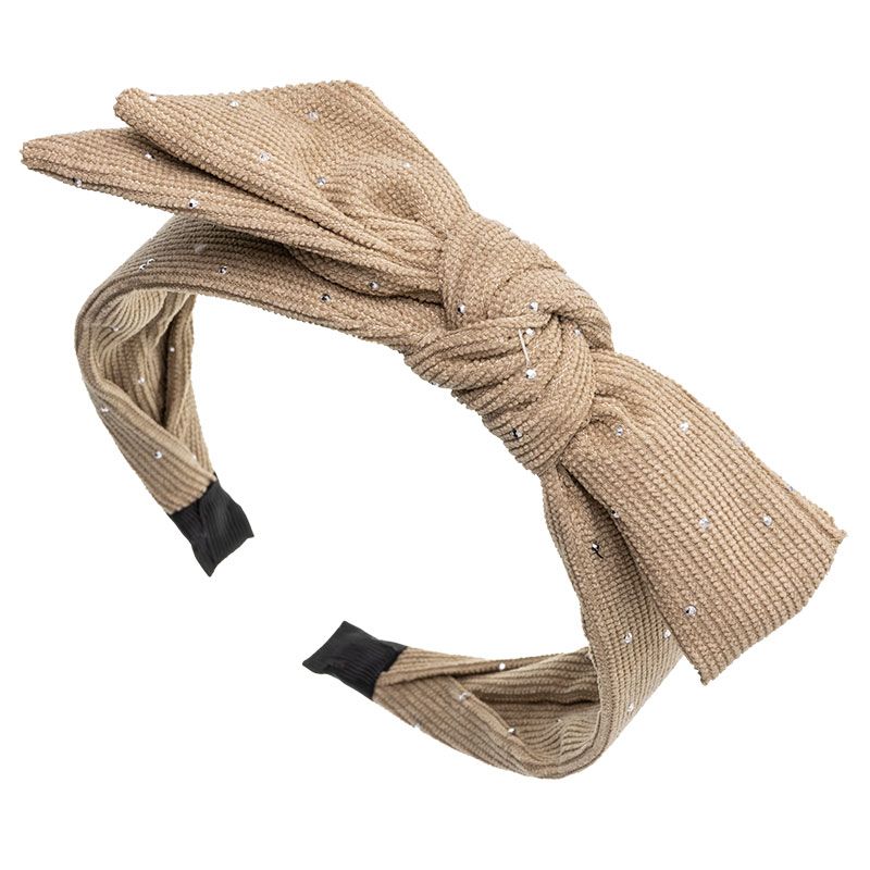 Cerchietto glitterato con fiocco annodato XXL