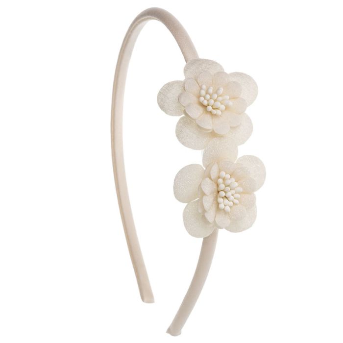 Fascia per neonati morbida con 2 mini fiori di ninfea