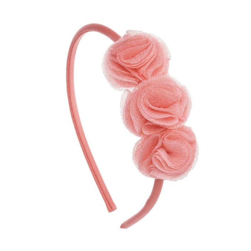 Fascia per neonata con 3 fiori plissettati in chiffon
glitterato