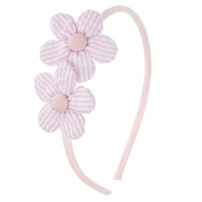 Cerchietto con fiori a righe