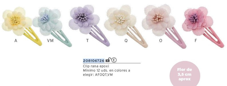 Fermaglio per capelli con piccola ninfea