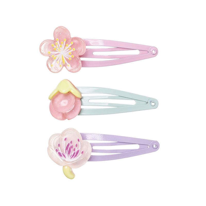 Fermaglio per capelli con fiori in colori pastello tenui