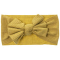 Turbante per neonati a coste larghe con fiocco annodato