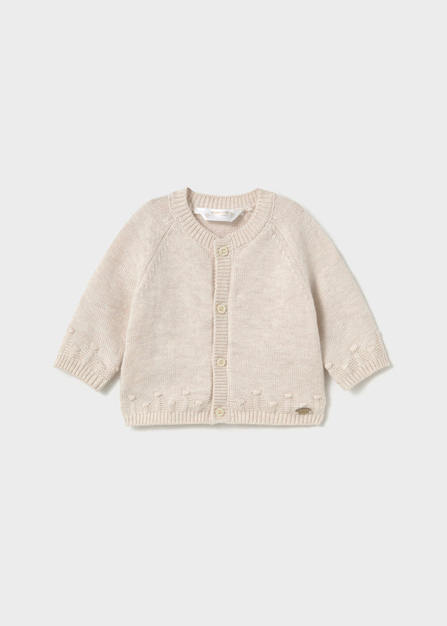 Cardigan tricot collo tondo