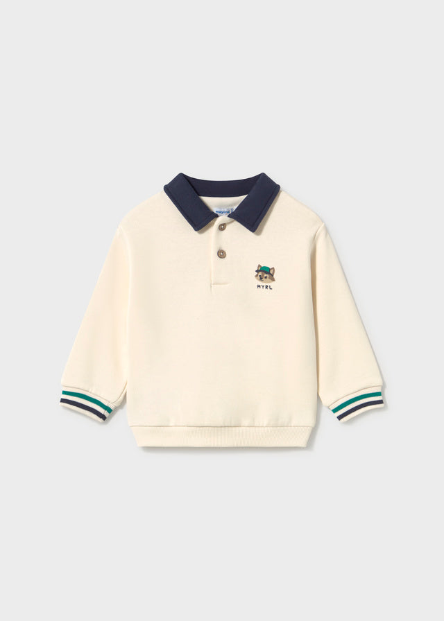 Pullover con collo polo