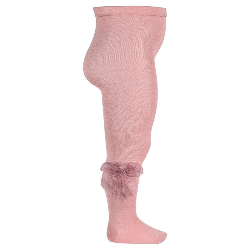 Calzamaglie in cotone con fiocco in organza