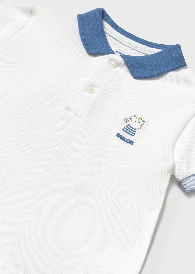 Polo m/c applique