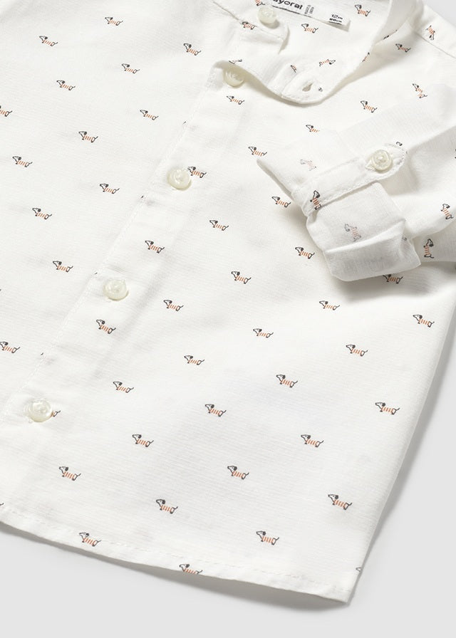 Camicia m/l lino collo coreana