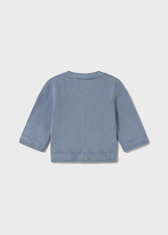 Cardigan collo a v tricot