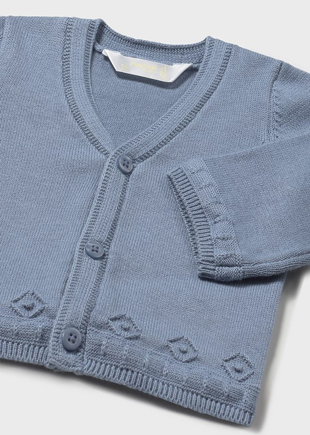 Cardigan collo a v tricot