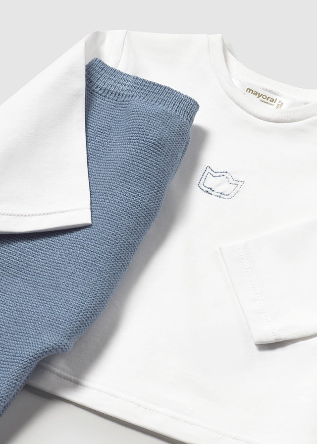 Completo 3 pezzi con pantolone e maglia trico