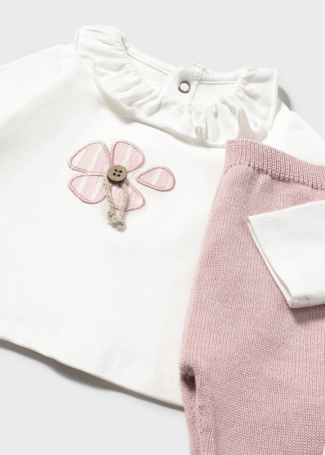 Completo 3 pezzi con pantalone e maglia in trico