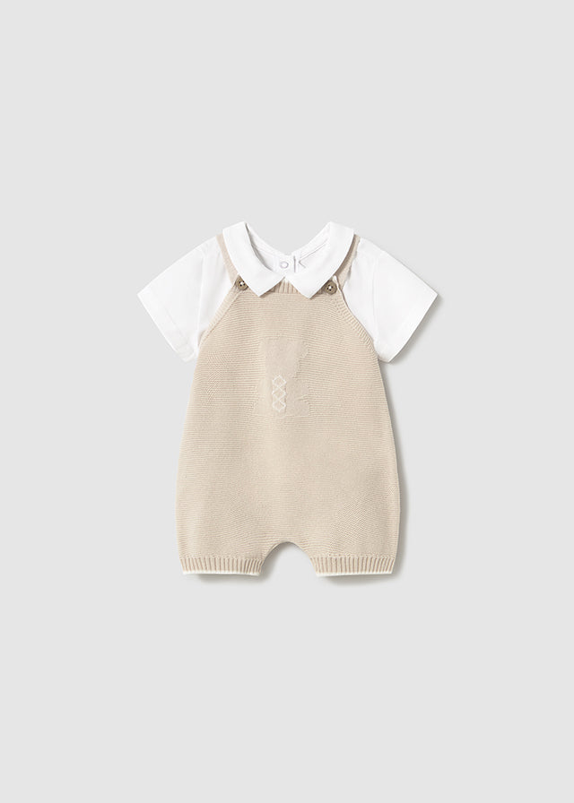 Completo salopette tricot