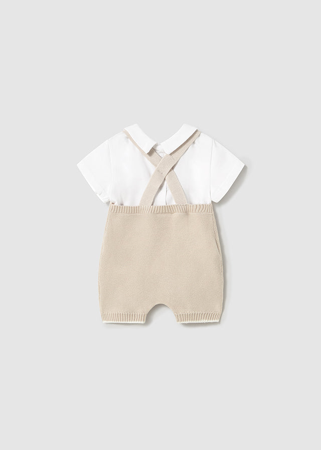 Completo salopette tricot