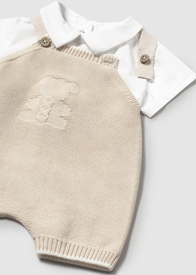 Completo salopette tricot