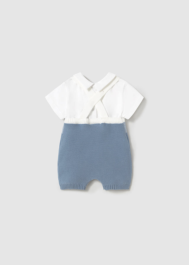 Completo salopette tricot