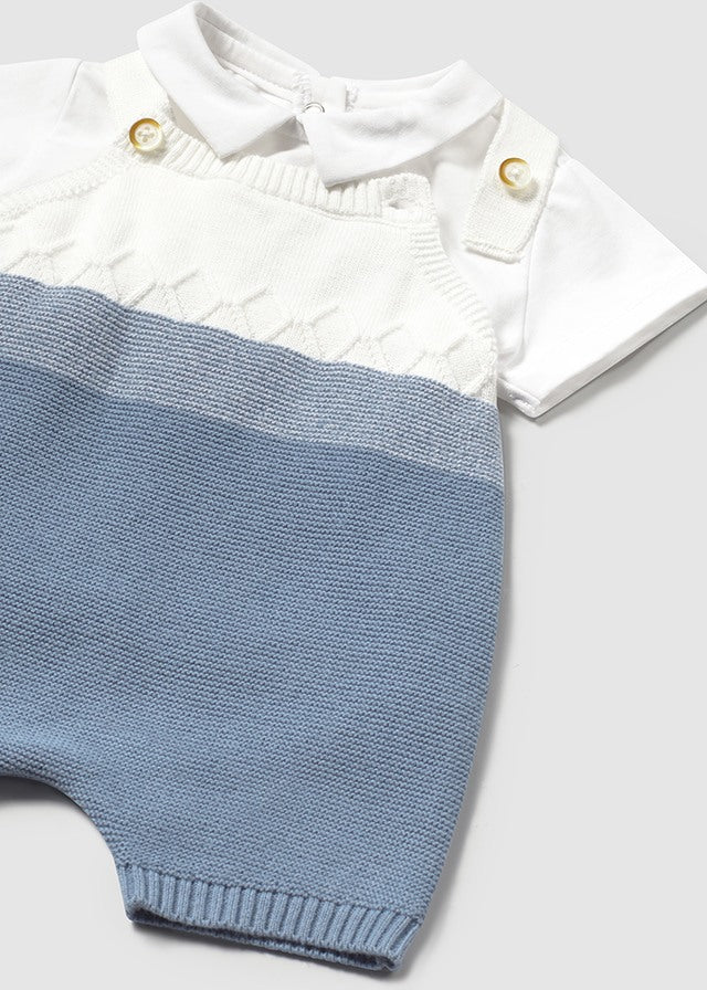 Completo salopette tricot