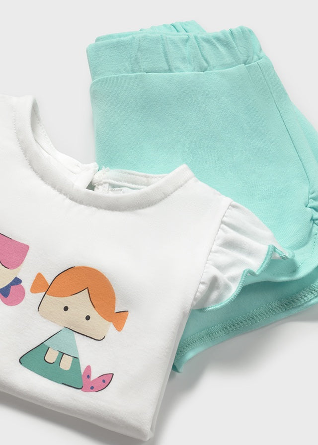 Completi con pantaloncino corto in cotone