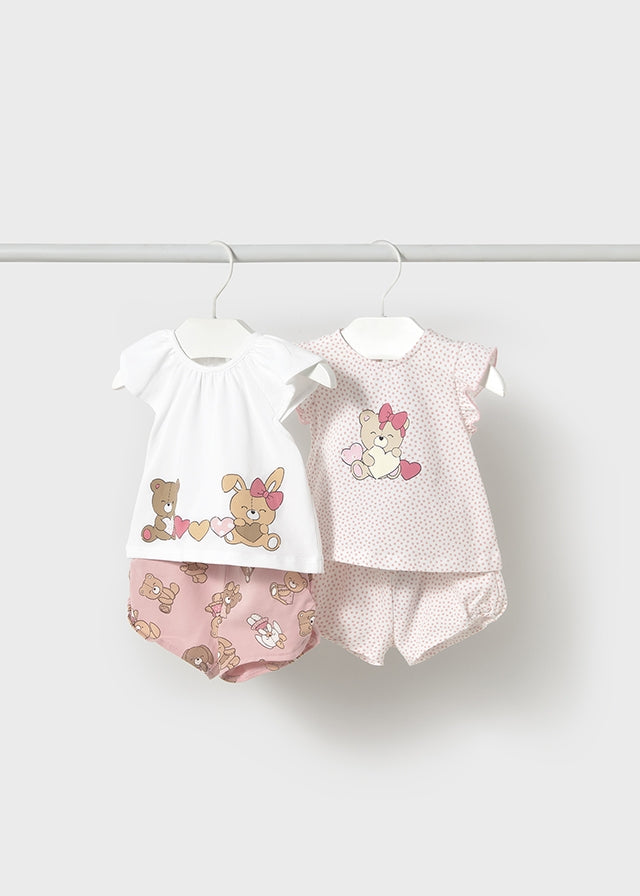 Completi con pantaloncino corto in cotone