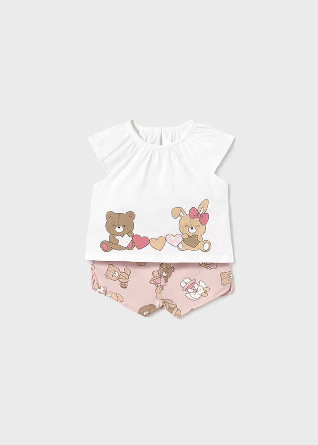 Completi con pantaloncino corto in cotone