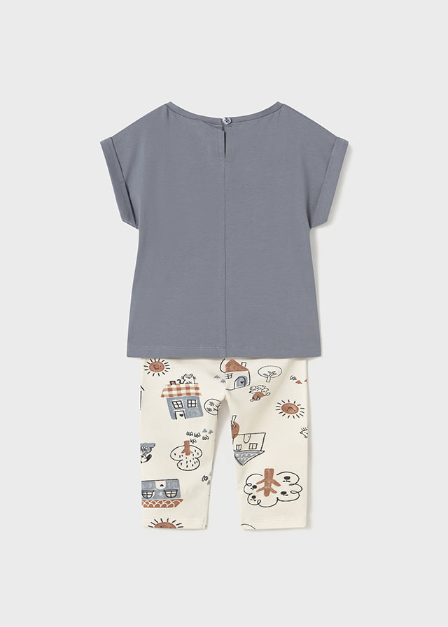 Completo leggings  3/4 stampato