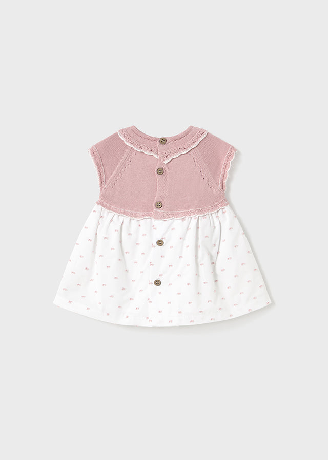 Vestito combinato con corpetto in tricot